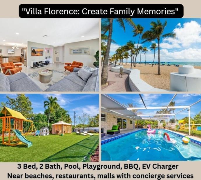 3bd Ft Lauderdale Xl Pool, Unique Playground, Bbq, Beach, Family Memories *